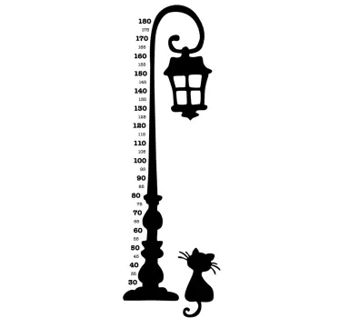 Gadelampe højdemåler børn wallsticker - TenStickers
