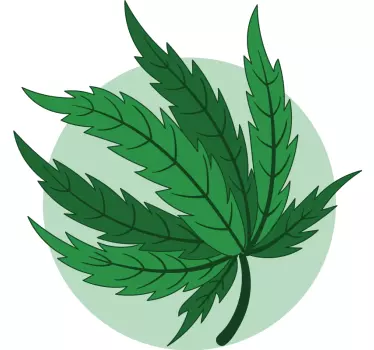 Store mærkater om cannabisbladplanter - TenStickers