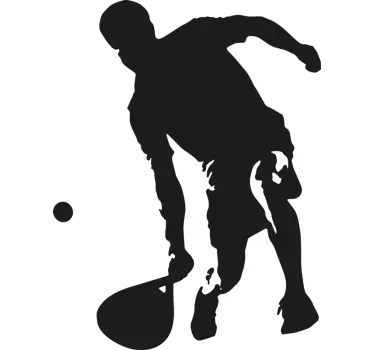 Padel-spiller med racket-vægindretning - TenStickers