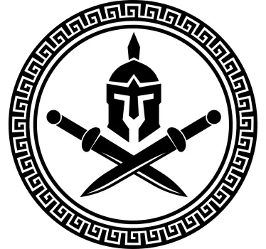 Wallsticker dyr spartan hjelm emblem - TenStickers