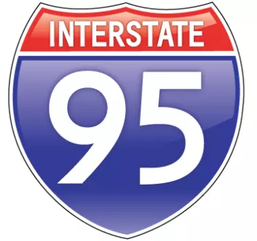 Interstate 95 vejskilt vægklistermærke - TenStickers