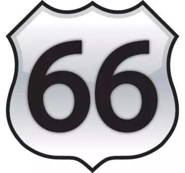 Rute 66 vægklistermærke - TenStickers