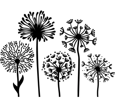 Mælkebøtte blomst væg indretning - TenStickers