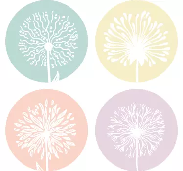 Mælkebøtte klistermærker blomst væg indretning - TenStickers