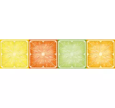 Kantbånd klistermærke citrus skive kollektion - TenStickers
