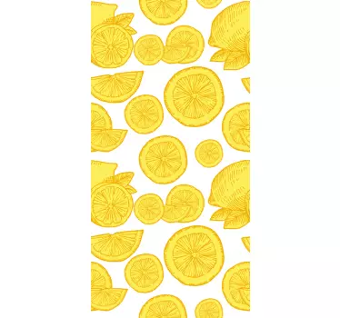 Appelsin og citron skitse iphone-mærkat - TenStickers
