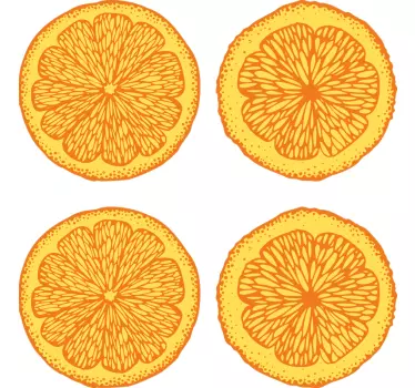 Orange appelsiner ark klistermærke - TenStickers