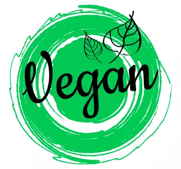 Veganer med bladværkstedskilt - TenStickers