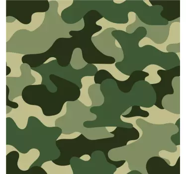 Grøn camouflage vinyl print væg klistermærke - TenStickers