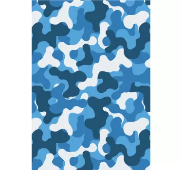 Blåt camo mønster folie til møbler - TenStickers