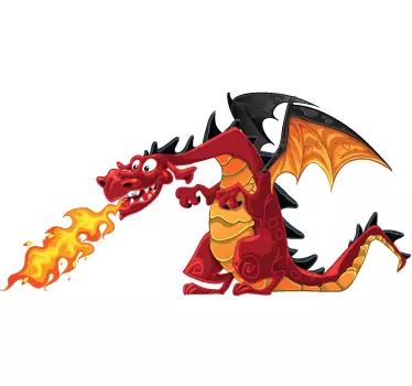 Klistermærke til ildebrand dragon børn - TenStickers