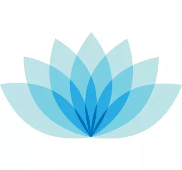 Monocolour lotus blomst vægoverføringsbillede - TenStickers