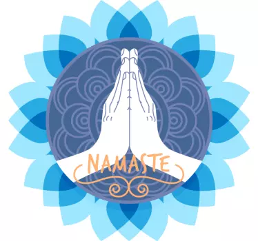 Lotus blomst namaste sætning blomst væg indretning - TenStickers