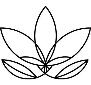 Mandala lotus blomst vægoverføringsbillede - TenStickers