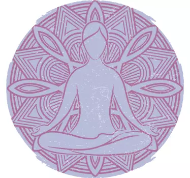 Yoga lotus blomst væg indretning - TenStickers