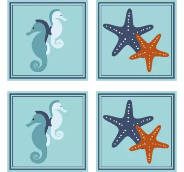 Marine stil fliseoverførsel - TenStickers