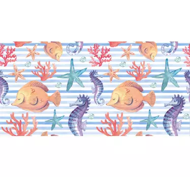 Sea life fliser mærkater til møbler - TenStickers