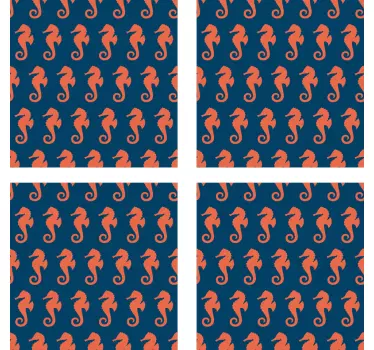 Orange søhest flise overførsel - TenStickers