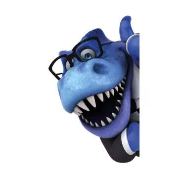 Sjov trex 3d illustration vinduesmærkat - TenStickers