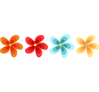 Blomsterpakke Klistermærke til cykel - TenStickers