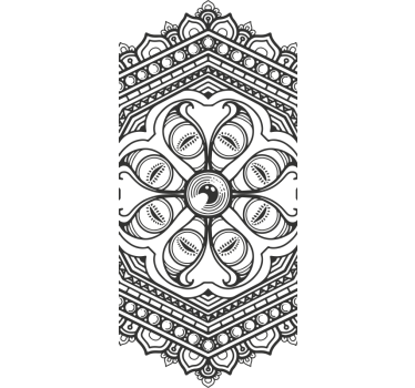 Kat øje mandala stil vinduesmærkat - TenStickers