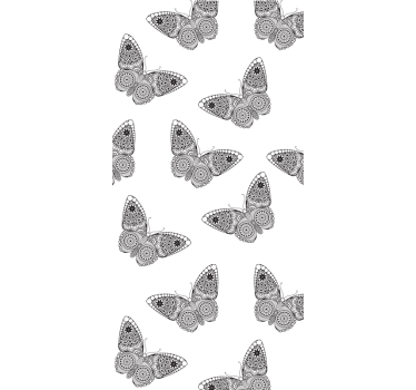 Boho stil dekorative sommerfugl vindue mærkat - TenStickers