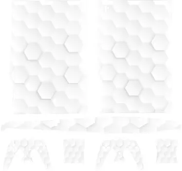 Hvide sekskanter ps5 mærkat - TenStickers