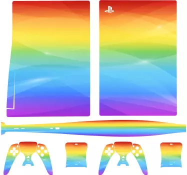 Rainbow playstation 5 klistermærke - TenStickers