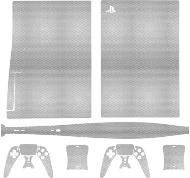 Hvid carbon skin playstation 5 klistermærke - TenStickers