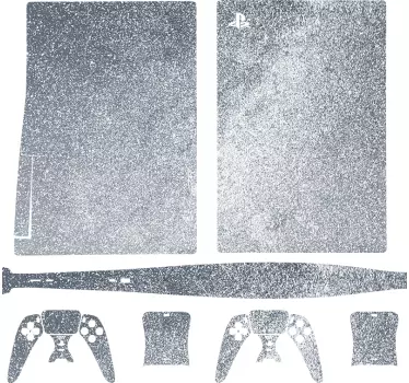 Skinnende sølv skin playstation 5 klistermærke - TenStickers