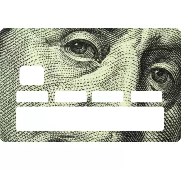 øjne dollar ser bankkort mærkat - TenStickers