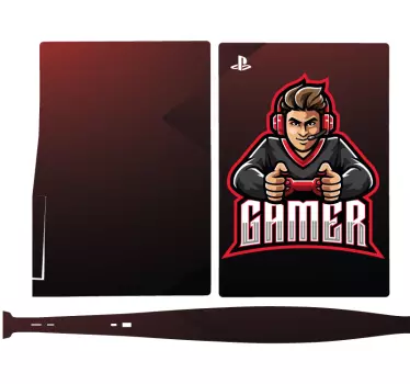 Gamer esport logo skabelon playstation mærkat - TenStickers