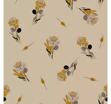 Vintage blomster mærkat til møbler - TenStickers