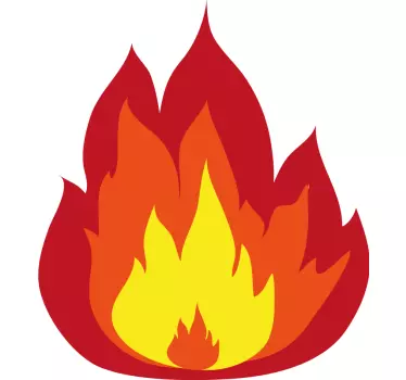 Ildflamme klistermærke til bil - TenStickers