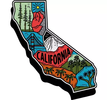Californien sticker til bil - TenStickers