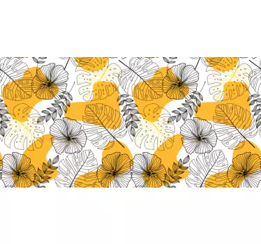 Blomster design kallax mærkater til møbler - TenStickers
