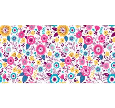 Kallax lyserøde blomsteroverføringsbilleder til møbler - TenStickers