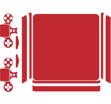 Ps4 solid rød playstation 4 klistermærker - TenStickers