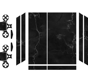 Ps4 marmor sort playstation 4 klistermærker - TenStickers