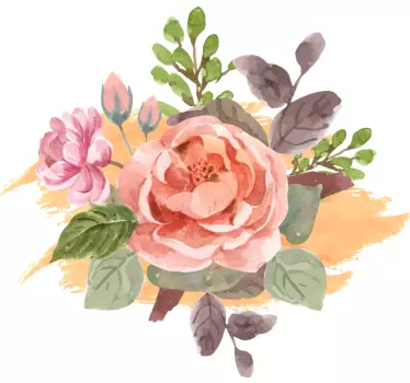 Stænk rose blomst væg indretning - TenStickers