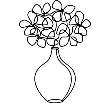 Minimalistisk blomstervase blomstervæg indretning - TenStickers