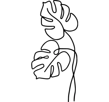 Minimalistiske monstera blade planteoverføringsbilleder - TenStickers