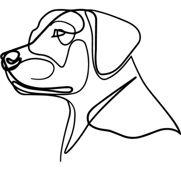 Minimalistisk labrador hund klistermærke - TenStickers