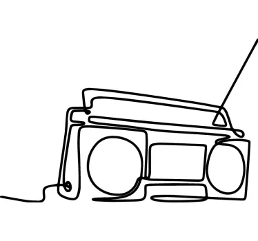 Minimalistisk radiomusikklistermærke - TenStickers