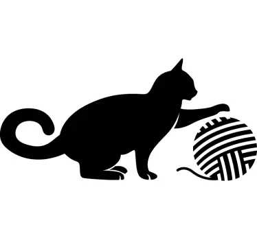 Kugle af uldkat murklistermærke - TenStickers
