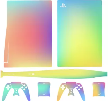 Regnbue gradient ps5 cover - TenStickers
