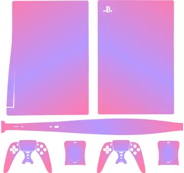 Pink gradient playstation 5 mærkat - TenStickers