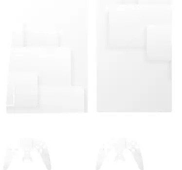 Hvide store firkanter playstation 5 klistermærke - TenStickers