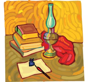 Van Gogh desk art klistermærke - TenStickers