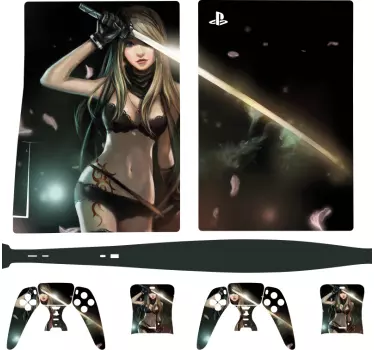 Anime sexet kvinde playstation 5 klistermærker - TenStickers